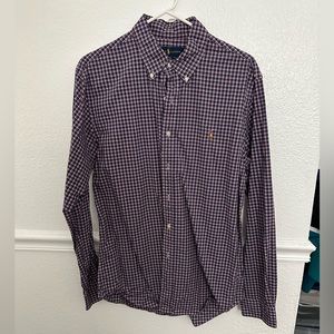 Ralph Lauren button up shirt - blue and red - slim fit - size large